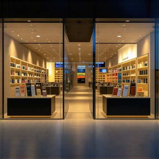 Interactive 360-degree virtual tour of a modern retail storefront