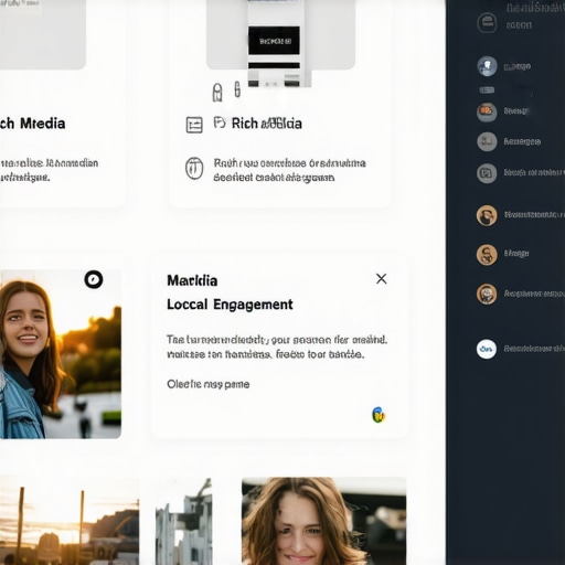 Visual depiction of an enhanced GMB profile with multimedia, schema data, and local engagement tools.