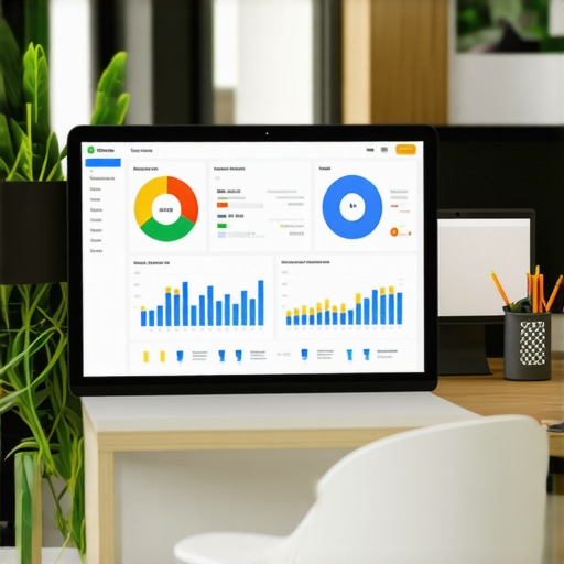 A business owner analyzing local SEO performance metrics on a digital analytics dashboard.
