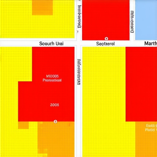 A digital map displaying heatmaps of local search activity to identify micro-markets.