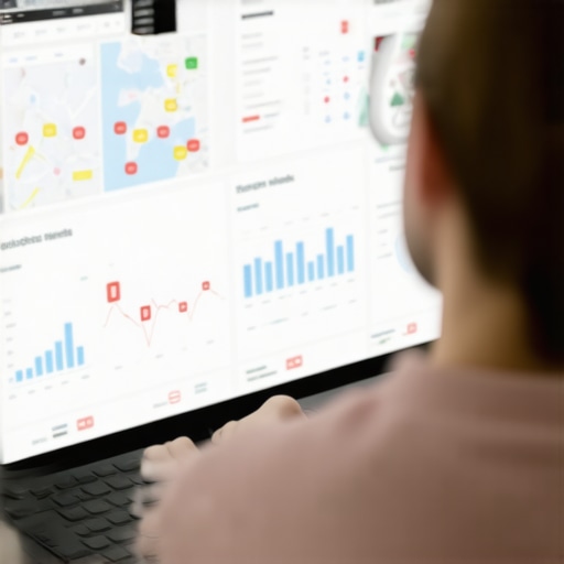 Data-driven GMB Optimization Marketing professionals reviewing GMB analytics and local SEO metrics on a digital dashboard.