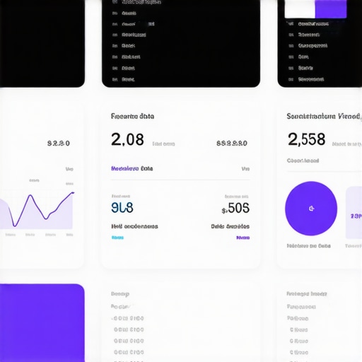 Modern digital dashboard showing analytics for Google My Business performance.