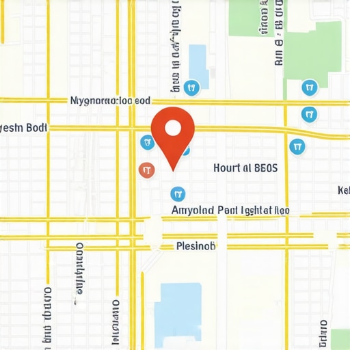 Hyperlocal SEO Strategy Map Map displaying neighborhood-targeted keywords and geo-tags for local SEO.