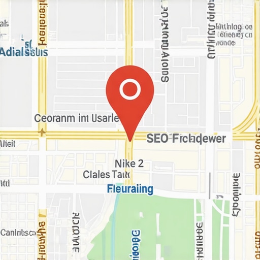 Dashboard displaying local SEO performance metrics and map