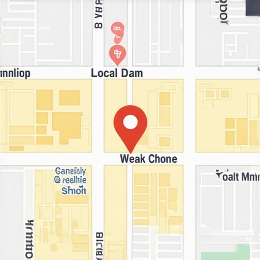 Illustrative map showing local search micro-moments and semantic signals