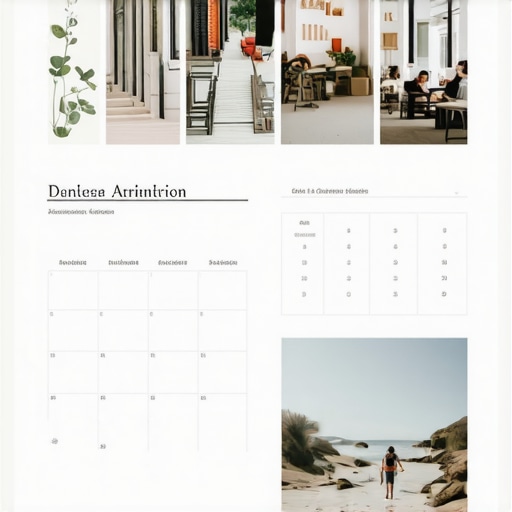 Visual Content Calendar for Local SEO Excellence Sample monthly visual content calendar showcasing seasonal themes and community events for improved Google My Business visibility.