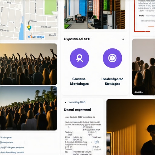 Collage of geotagged images, schema, and community events for local SEO