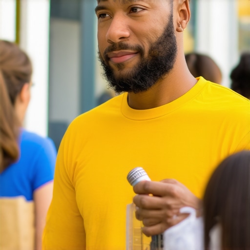 Business owner interacting with local community in neighborhood