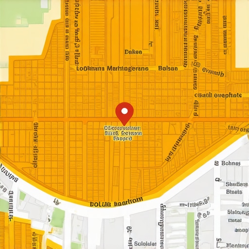 Digital map illustrating hyperlocal data overlays and business location schemas.
