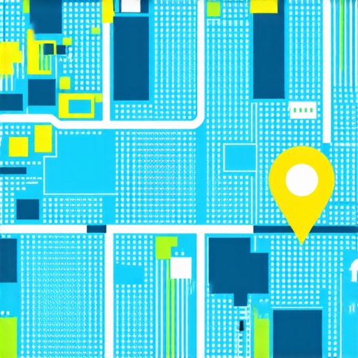 Hyperlocal Signal Map in Urban Environment Illustration of hyperlocal signals influencing Google Maps ranking