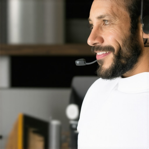 Voice Search Optimization for Local Businesses Person using voice search on a smartphone to discover nearby services.