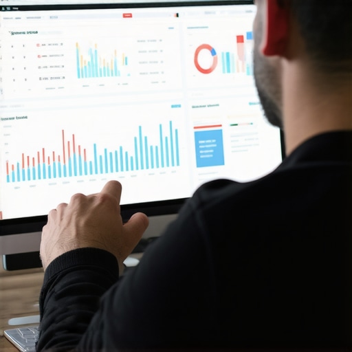 Business owner analyzing local citations and SEO data on a laptop.