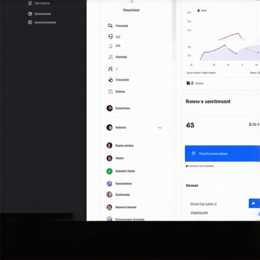 Review analytics dashboard showing sentiment trends and keywords for local SEO enhancement.