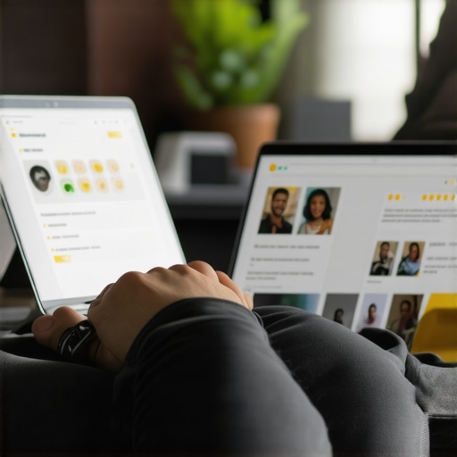 Engaging with Local Reviews and Community in 2026 Business owner managing reviews and community interactions online