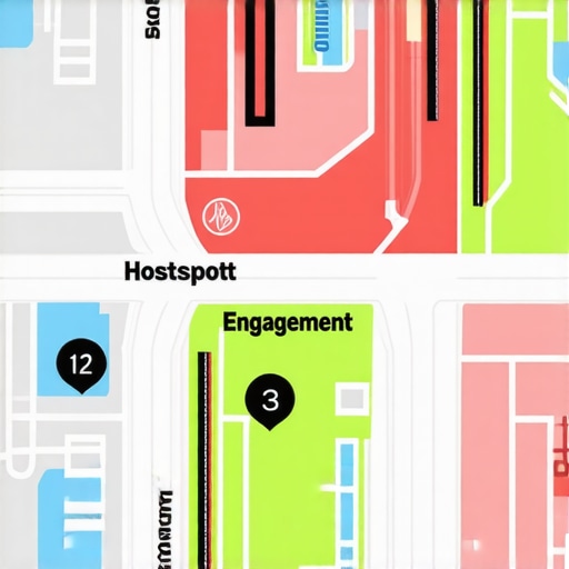 Map illustrating targeted geofenced zones within a community for local marketing.