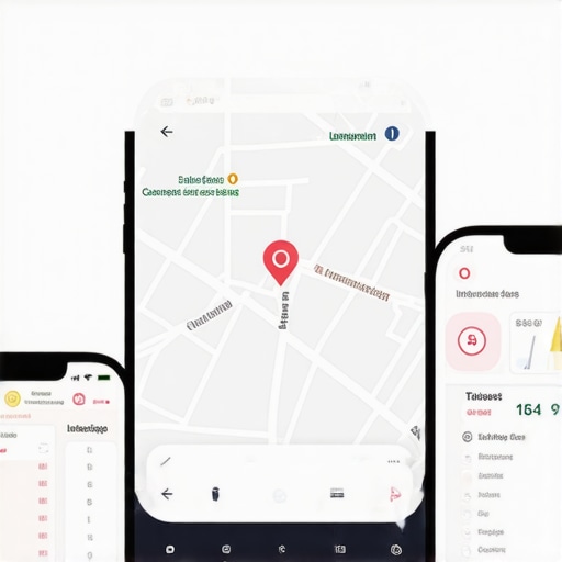 Digital map illustrating hyperlocal targeting and interactive GMB features.
