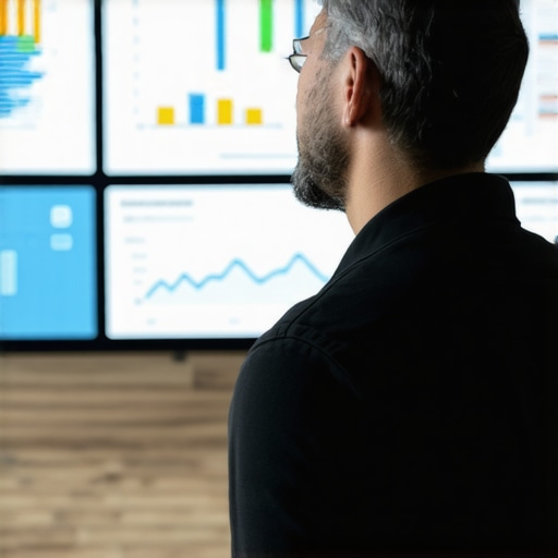 Local Business Data Analysis Business owner reviewing local SEO analytics and community engagement metrics.