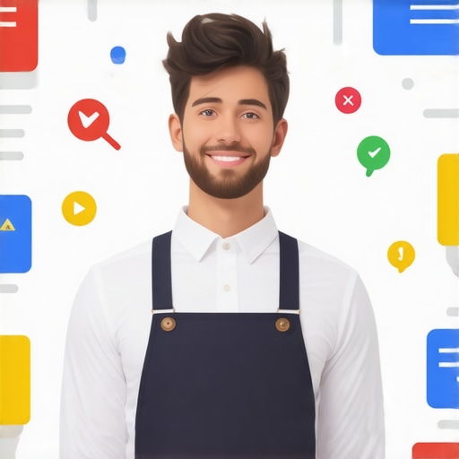 Business owner enhancing GMB profile with community-focused imagery and keywords